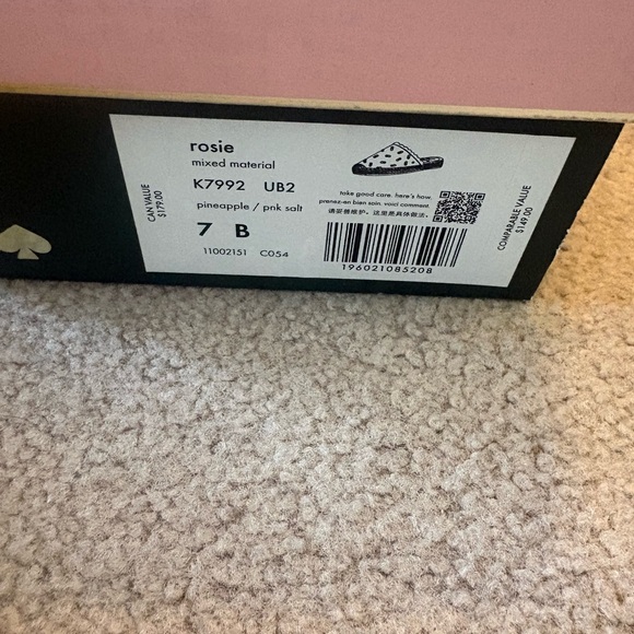 Kate Spade Pineapple Embroidered Espadrille Slides - Natural/Green - Picture 3 of 4